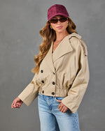 Autumn Darling Cotton Cropped Trench Jacket