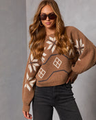 Ice Whisper Knit Fair Isle Snowflake Sweater