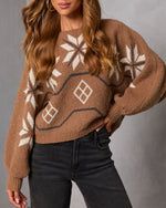 Ice Whisper Knit Fair Isle Snowflake Sweater