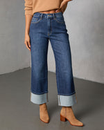 Dark Wash % Ashland Stretch Super High Rise Straight Jeans-6