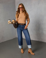 Dark Wash % Ashland Stretch Super High Rise Straight Jeans-2