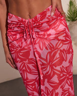Senelle Floral Print Cover Up Maxi Skirt