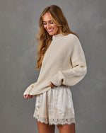 Chic Behavior Ribbed Mock Neck Sweater