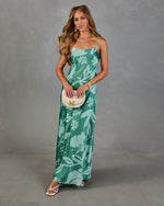Seaside Garden Slip Floral Maxi Dress