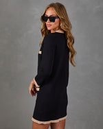 Isabel Knit Contrast Trim Mini Dress