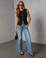 Stefaney Buttoned Vest Top