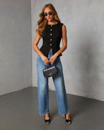 Stefaney Buttoned Vest Top