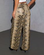 Wild Intent Vegan Leather Animal Print Pants