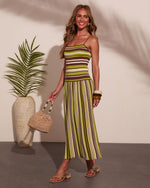 Coastal Arrival Striped Midi Dress