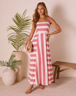 Everen Striped Maxi Dress