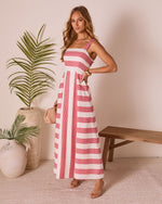 Everen Striped Maxi Dress