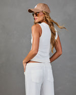 Lounge Society Ribbed Trim Crop Tank Top
