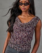 Quite Lovely Floral Cowl Neck Tank Top