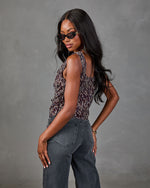 Quite Lovely Floral Cowl Neck Tank Top