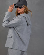 Moving Along Detachable Hooded Drawstring Blazer