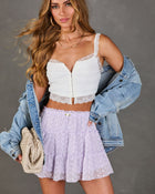 Balcony Breeze Tiered Mini Skirt