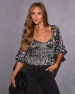 Undeniably Her Printed Peplum Top