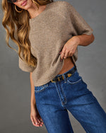 Sofie Knit Short Sleeve Sweater