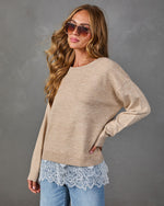 Sterling Knit Lace Hem Sweater