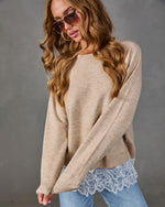 Sterling Knit Lace Hem Sweater