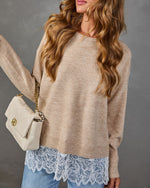 Sterling Knit Lace Hem Sweater