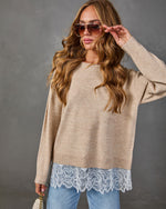 Sterling Knit Lace Hem Sweater