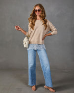 Sterling Knit Lace Hem Sweater