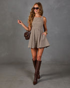 Cedar Lane Plaid Houndstooth Romper
