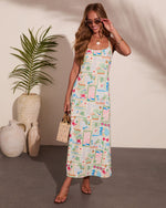 Horizon Coast Novelty Print Maxi Dress