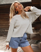 Studio Edit Striped Knit Top