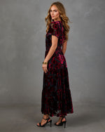 Kiana Floral Velvet Maxi Dress