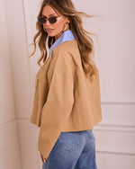 Solyn Contrast Collar Utility Jacket