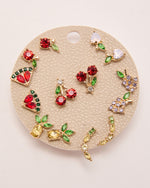 Citrus Glow Fruit Stud Earring Set