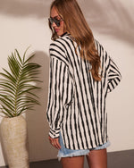 Rosanne Striped Button Down Top