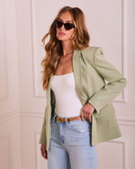 Sage % Buttercup Longline Blazer-3