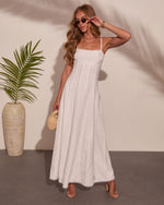 Lovely Ever After Embroidered Cotton Eyelet Maxi Dress