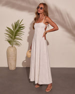 Lovely Ever After Embroidered Cotton Eyelet Maxi Dress