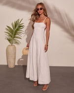 Lovely Ever After Embroidered Cotton Eyelet Maxi Dress