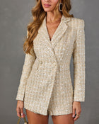 Tonight Only Tweed Sequin Romper