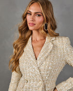 Tonight Only Tweed Sequin Romper