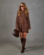 Journi Knit Mock Neck Mini Dress