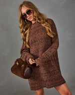 Journi Knit Mock Neck Mini Dress