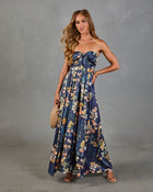 Painted Petals Floral Fitted Waist Jumpsuit