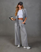 Moving Along Ribbed Knit Drawstring Sweatpants