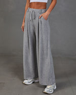Moving Along Ribbed Knit Drawstring Sweatpants