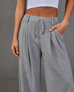 Moving Along Ribbed Knit Drawstring Sweatpants