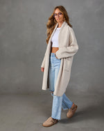Morning Roast Ribbed Knit Cardigan