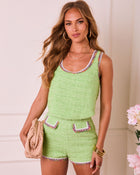 Kensingten Tweed Contrast Trim Tank Top