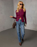 St. James Ribbed Buttoned Top
