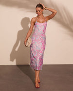 Dolce Living Abstract Print Midi Dress